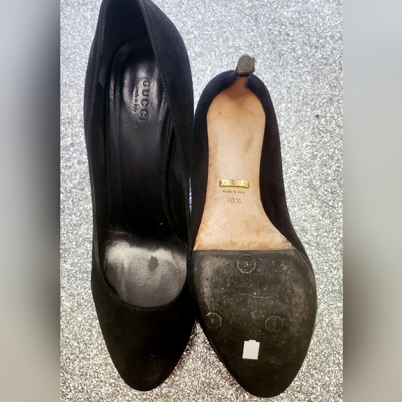 GUCCI BLACK SUEDE PUMP SIZE 40.5 - Picture 4 of 6